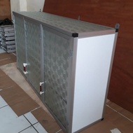 New Product - Rak Gantung Lemari Dapur Kitchen Set Atas Aluminium Kaca 3 Pintu Polos Toko Nesty