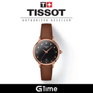 [Official Warranty] Tissot T133.210.36.056.00 Women's Odaci-T Brown Leather Strap Watch T1332103605600