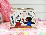 夏瞳✿ 鄉村雜貨✿✿♡ ╰☆日本 Pet Paradise Gaspard et Lisa 美味廚師不鏽鋼餐碗架☆╮現貨