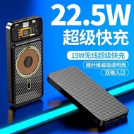 11Huasheng Sutra Fast ChargePD22.5WMobile Phone Power Bank Transparent Magnetic Wireless Power Bank20000MAh CWLF