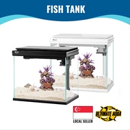 YEE Aquarium Tank Set 38cm Ultra 4K Glass Desktop Small Fish Tank White/Black