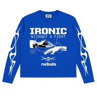 Metaphor T-shirt Ironic Longsleeve Boxy Fit Blue