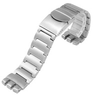 ❈№ 23mm Stainless Steel Watchband Solid Silver Black For Swatch Men Irony Big Size Watch Strap Foldi