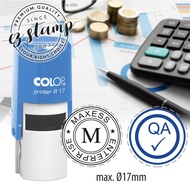 COLOP Printer R 17 Custom Text. RED RUBBER (ø16mm) ideal for loyalty cards and company cop