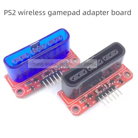 The PS2 wireless gamepad adapter board is compatible with Arduino UNO