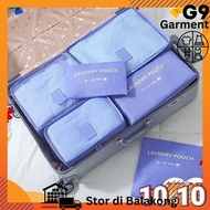 Travelling 6pcs Set Organizer Storage Bag Cloth Shirt Pants Panties Bras Underwear Sorted Separate P