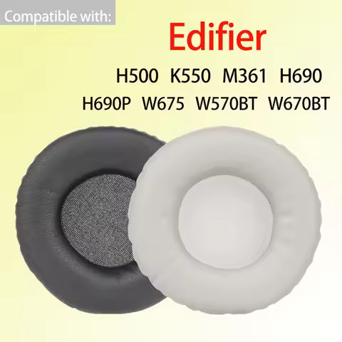Soft Earpads for Edifier H500 K550 M361 H690 H690P Headphones W675 W570BT W670BT Universal Fit Gray 