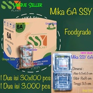 [1 Box] Mika 6A SSY 6 A Size 8x8 contains 3,000 pcs Mika Tray Mud Cake Bread Putu Ayu Cake Talam 8 c