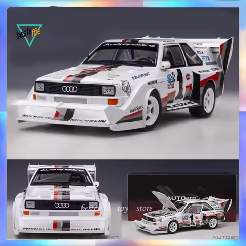 Autoart Car Model 1/18 Audi Quattro S1 Pikes Peak 1987 Edition Car Model Simulation Room Display Mod