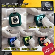 Customized 3d printed Fidget Clicker (with Light) Keychain Fidget Clicker Clicker Fidget Toy