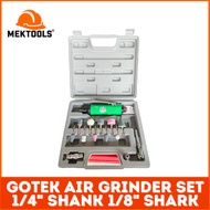 Gotek Air Grinder Set 1/4" Shank 1/8" Shark (KMJ-328)