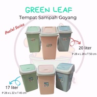 GREEN LEAF FOR SALE - 17-20 LITER TRASH CAN AESTHETIC PLASTIC DUSTBIN TRASH CAN