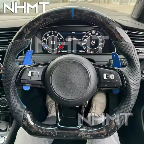 Forge Steering Wheel Fit For VW Mk5 MK6 MK7 MK7.5 GTI R Polo 2013-2024 Customized Carbon Fiber Racin