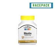 21st Century Biotin 5000/10000mcg | 110/120 Caps | Hair, Skin & Nail Support [Racepack.sg]