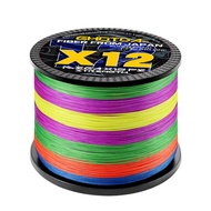 GHOTDA 300M 12 Strands Braided Fishing Line Multicolor 100% PE Carp Fishing Line Fishing Line Braide