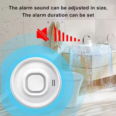 Smart WIFI Water Leak Detector 100dB High-Decibel Alarm Remote Real-Time Control Wireless Stereo Sen