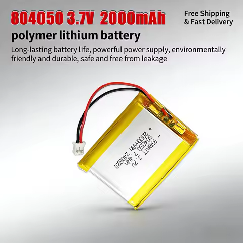 804050 3.7V 2000mAh LiPo Battery for Medical Equipment Beauty Massager Loudspeaker Rechargeable Lith