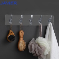 JAVIER Storage Rack for Bathroom,Kitchen Practical PVC Autohesion Multi-Application Clothes Hanger