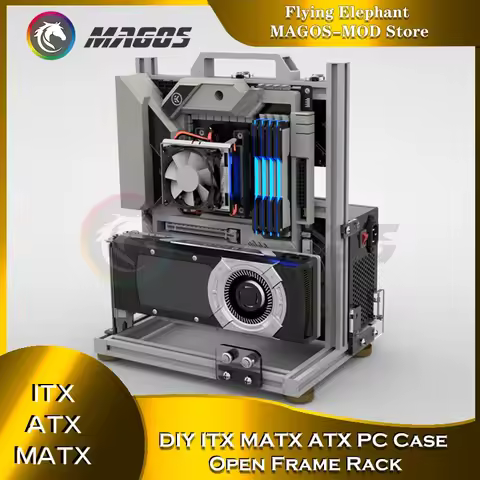 DIY Gamers Cabinet MOD ITX MATX PC Case Open Frame Aluminum Creative ATX Tower Desktop Gaming Comput