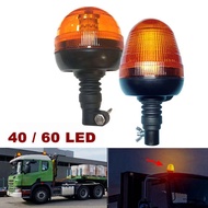 12V/24V 40/60LED Truck Strobe Light Signal Lamp Amber Rotating Warning Flashing Beacon Light Tractor Trailer Lorry Boat