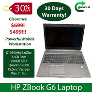 HP Zbook G6 i7-9850@2.6Ghz 32gb Ram Laptop