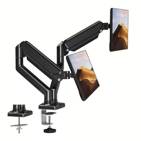 Dual Monitor Desk Mount up to 32 inches Screens Height Adjustable Monitor Stand, Heavy Duty Arm,VESA