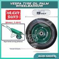 Agrishop 15" VESPA Wheelbarrow Tyre Heavy Duty Oil Palm / Tayar Kereta Sorong VESPA Sawit 15" 3.50-8