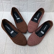 LL 04 IMPORTED KNITTED WOMEN'S BALLET FLAT SHOES WITH SOFT FOAM AND RUBBER SOLE