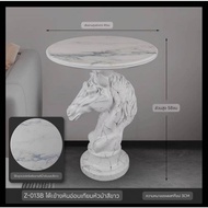 CT221D122 ZEITAKU โต๊ะข้างห้องนั่งเล่น โต๊ะกลมเล็ก ม้า Coffee table Horse