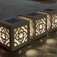 Stone Carving Antique Door Landscaping Lawn Lamp Post Head Lamp Courtyard Outdoor Chinese Villa Sola