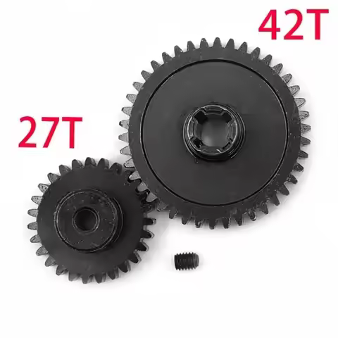 Metal Diff Main Gear 42T + Motor Gear 27T For 1/18 WLtoys A959-B A969-B A979-B K929-B RC Car Upgrade