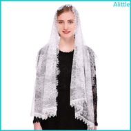 Alia Spanish Style Lace Veil for Solemn Mass Visit Vatican Confirmation and Baptism