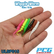 Wiggle Worm 4cm 1Pack/20pcs Ajing Lure Softplatic Ultralight Fishing Umpan Pancing Casting Worm