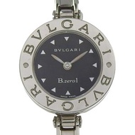Pre-owned BVLGARI Bzero1 BZ22S stainless steel quartz watch with analog display and black dial for w