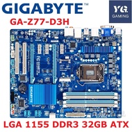 GIGABYTE GA-Z77-D3H DH3 Desktop Motherboard Z77 Socket LGA 1155 DDR3 32G  Original Used Mainboard