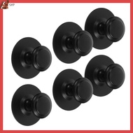 6 Pcs Dressing Table Decorative Door Knobs Cabinet Wardrobe 3.80X3.80X2.30CM Black  shaoyip