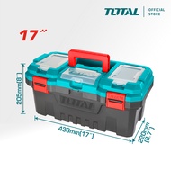 TOTAL Tools Plastic Tool Box with Plastic Buckle (17" / 436 x 220 x 205mm / 15kg) TPBX0171