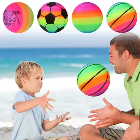 9 "color Soccer Basketball Rainbow Ball Color Inflatable Ball Ball Ball Inflatable Tour Beach Tennis