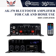 AK-370 Bluetooth Power Amplifier with Active Subwoofer Output Max 800W RMS 40Wx4 Subwoofer Amplifier