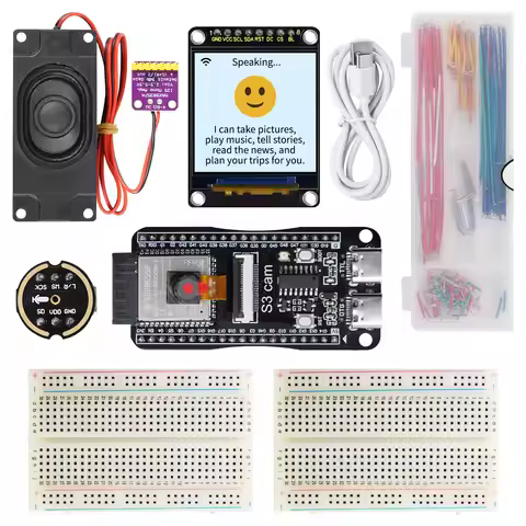 ESP32-S3 XiaoZhi AI Chatbot Development Kit with Camera TFT Screen Online AI Voice Assistant for Ard