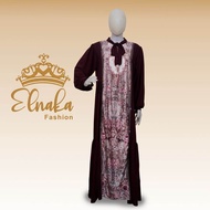 Gamis Mewah Ceruty Armany Silk Hijau Army Elnaka 049