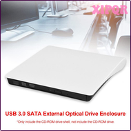 XIPQR USB ไม่ลื่น3.0 SATA External DVD CD-ROM เครื่องเล่น RW ไดรฟ์ออปติคัลกล่องฝาปิด SXAPI