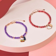 Hello Kitty特別版 客製化刻字 純銀寶石珠飾手鍊 (3色)