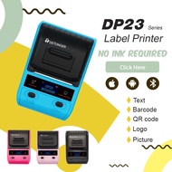 [With 2rolls label] DEONTGER DP23 Thermal Label Printer Wireless Bluetooth Label Printer Label Stick