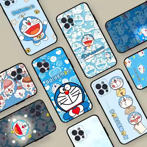 Cartoon Doraemon Phone Case For Iphone 17 16 15 16e 14 13 12 11 Pro Max Plus Case Cover Coque