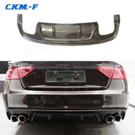 Carbon Fiber Material Rear Bumper Lip Diffuser Decoration for Audi A5 Sline S5 2013-2016 Fins Shark 