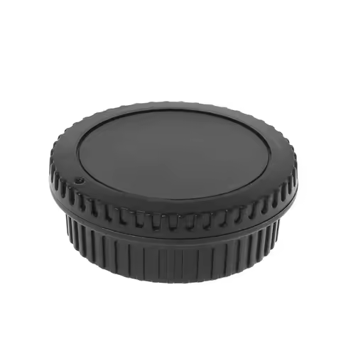 New Rear Lens Body Cap Camera Cover Set Dust Screw Mount Protection Plastic Black Replacement for ca