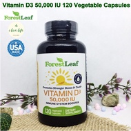 วิตามินดี 3 Vitamin D3 : 50,000 IU Weekly Supplement 120 Vegetable Capsules - ForestLeaf #วิตามินดี #VitaminD-3