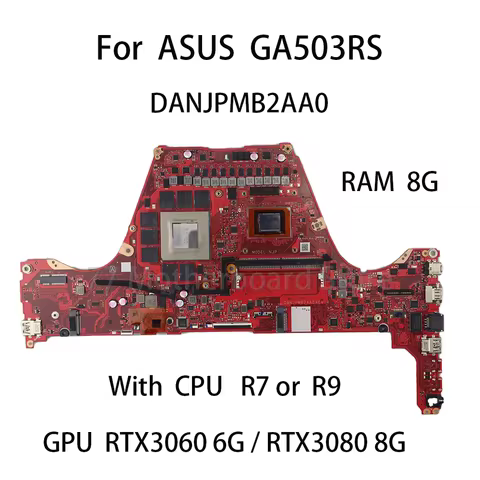 Laptop Motherboard For ASUS ROG Zephyrus GA503RS GA503RW GA503R GA503RM DANJPMB2AA0 With R7 R9 CPU 8