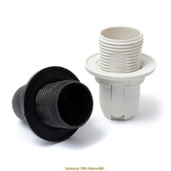 E14 Lamp Bulb Holder Edison Screw Cap Socket White/Black Pendant Ceiling Light